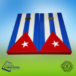 Custom Corntoss custom Cuba flag cornhole boards