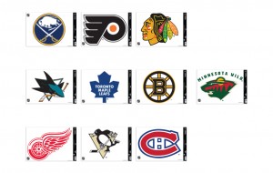 NHL Decal List for Cornhole Boards