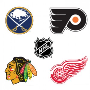 NHL Decal List for Cornhole Boards