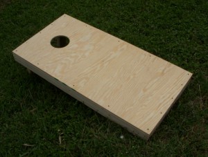 unpainted cornhole board