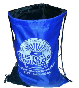 Custom Corntoss Blue Tote Bag Open