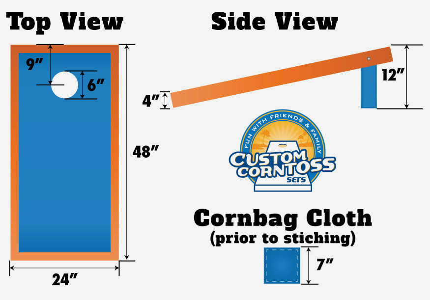 Cornhole Game Set Outdoor Toss Bean Bag Boards Hole Backyard Junior Regulation 