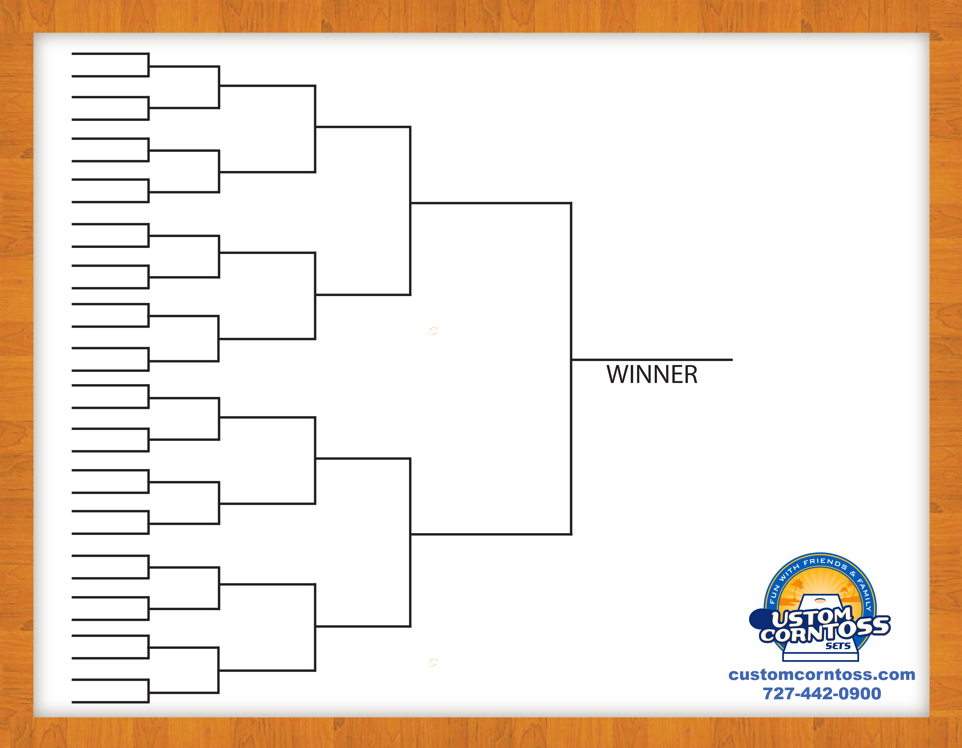 Cornhole Tournament Brackets - Custom Corntoss