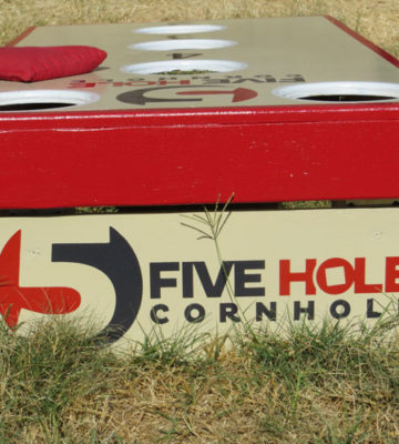 Classic 5-Hole Cornhole Set Side View