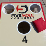Classic 5-Hole Cornhole Set Front View