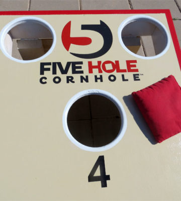 Classic 5-Hole Cornhole Set Front View