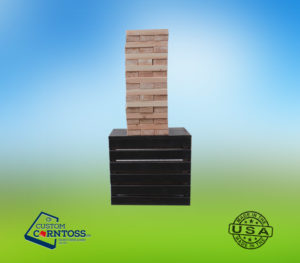 Giant Jenga Crate Topple Tower Personalized Custom Engraved Stained