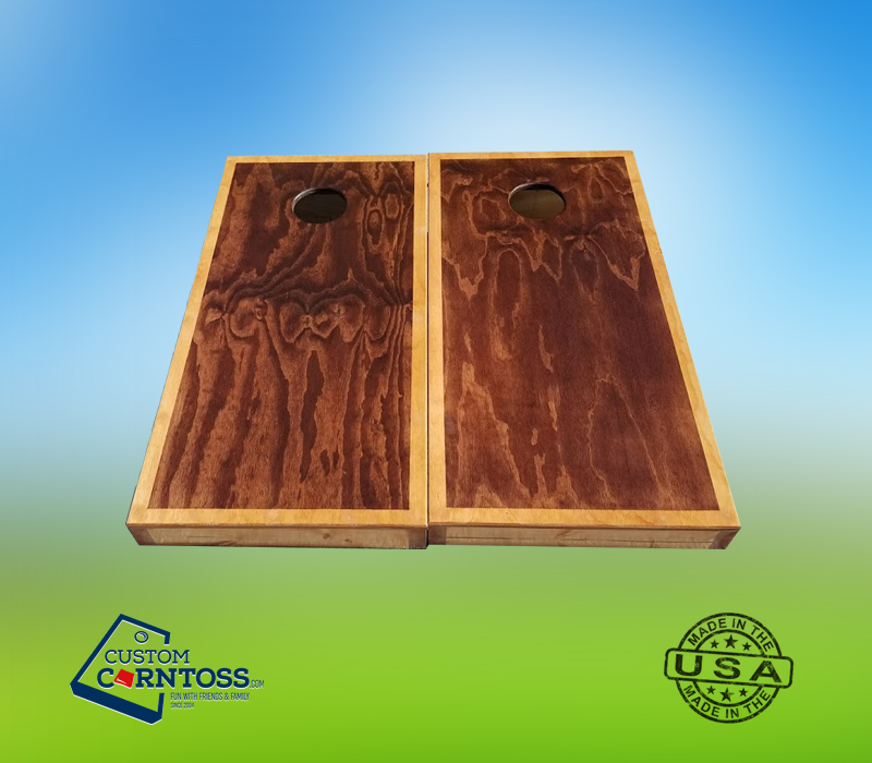 Stained Wood Cornhole Boards 